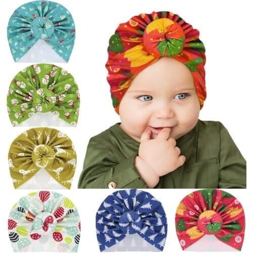 Newborn Autumn Hat Soft Cotton Colorful Tie-dye Turban Hat Halloween Gift for Kid Cute Hair Accessories Clothes Accessories