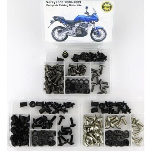 Fit For Kawasaki Versys 650 2006 2007 2008 2009 Motorcycle Full Fairing Bolt Kit Complete Fairing Clips Bodywork Screws Steel