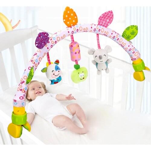 Baby Stroller Car Clip Hanging Seat & Stroller Toys Ocean Forest Sky Flying Animal mobile Rattle toy Educational Tool
