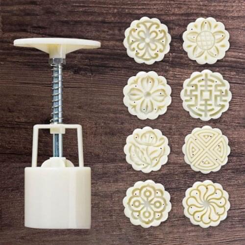1 Set Hand Press Cookie Stamp Moon Cake Decor Mould Barrel Mooncake Mold 25g Pastry DIY Tool