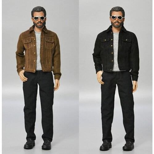 S-021 1/6 Male Casual Jacket T-shirt Pants Shoe Set Soldier Clothes Model For 12'' Action Figure Dolls In Stock