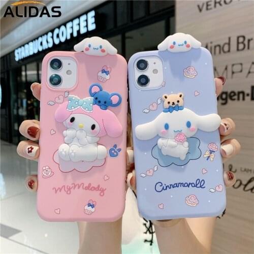Sanrio Cartoon Doll Cinnamoroll My Melody Cell Phone Case For IPhone 12 12Pro 12ProMax 11 Pro Max X XS XR 8 7 Plus Soft Covers