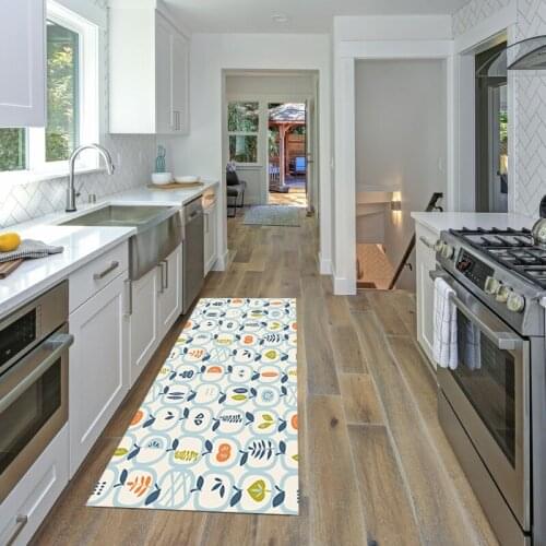 Modern Kitchen Mat Home Living Room Non-slip Floor Mat Kitchen Carpet Outdoor Wrinkle-resistant Doormat Kitchen Rug Machine Wash