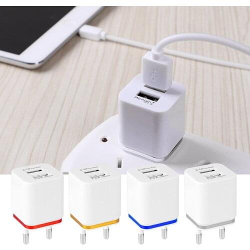 2PCS/LOT Universal 2 Ports USB Wall Charger Travel Adapter 5V 3.1A for iPhone Samsung iPad 4 Colo APPLE EU/US Plug