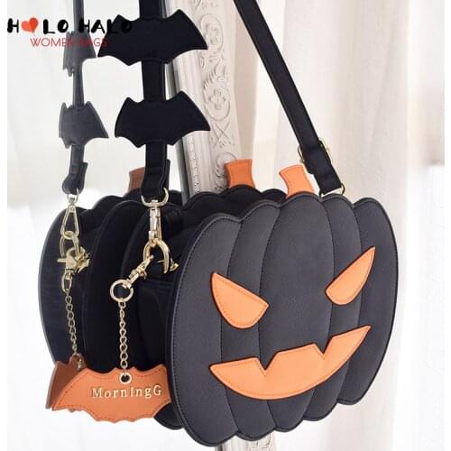Fun Halloween Pumpkin Shape Womens Shoulder Bag Daily Casual Girls Crossbody Bag Chain Purse for Female Clutch Bag Handbag