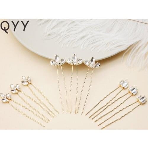 9pcs/lot Three Types Austrian Crystal Hairpins Wedding Hair Ornaments Jewelry Bridal Hair Accessories Headpieces for Hairstyle