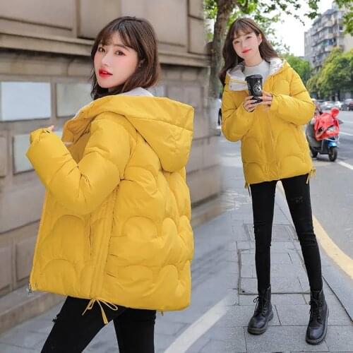 2021 New Winter Jacket Women Parkas Thick Long Sleeve Hooded Cotton Padded Parka Female Warm Snow Wear Coat Outwear Plus Size