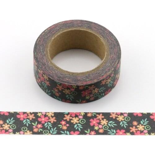 1pc colorful small flowers Decorative Washi Tapes Paper DIY Scrapbooking Adhesive Masking Tapes 10m School Office Supply