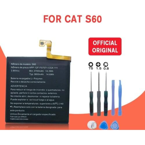 100% Original 4500mAh Battery Replacement for CAT S60 APP-12F-F57571-CGX-111 Batteries Bateria+Tracking + Tools