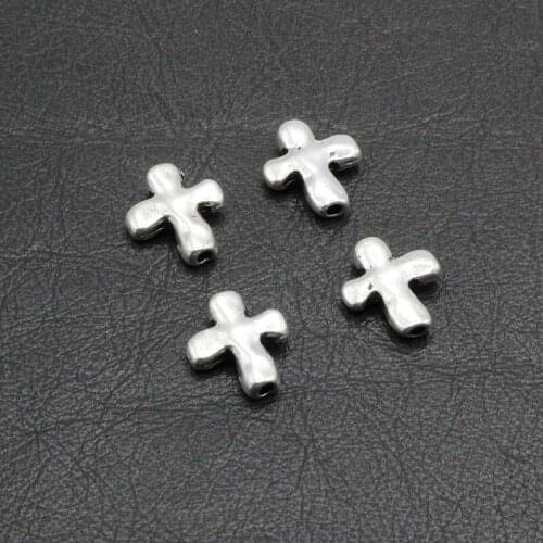 20pcs/lot Ancient Silver Cross Beads and Beads for Jewelry Making Bracelet Necklace Cross Charms Jewelery Accessories