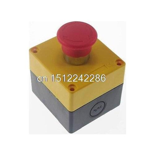 22mm N/C Emergency Stop Push Button Switch Station Control Plastic Box