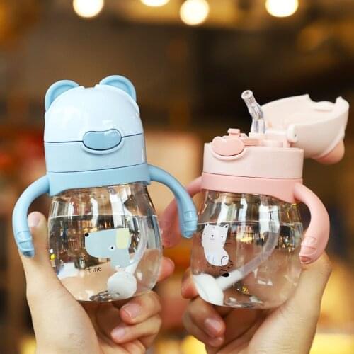 270ml Kids Baby Feeding Bottle Cute Rabbit Style Training Cup Portable Water Drinking Bottle Suitable for Kids Child School