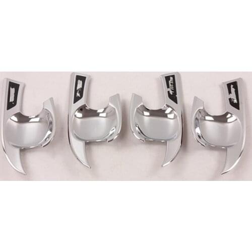 4x Chrome ABS Car Door Handle Bowl Cover Trims Car Exterior Accessories Fit for Toyota Prius 2020