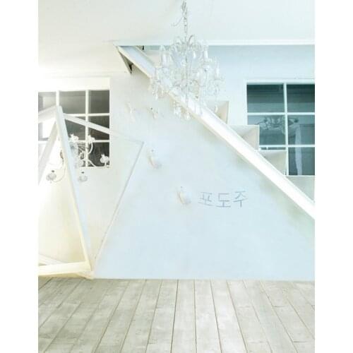 5x7ft Wooden Floor White Room Photography Backdrops Photo Props Studio Background