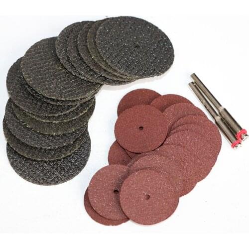 20pcs Abrasive Cutting Disc 32mm/38mm With Mandrels Grinding Wheels For Dremel Accesories Metal Cutting Rotary Tool Saw Blade