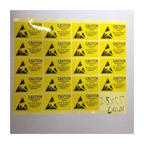 ESD anti-static label 2.5CM*5.5CM/warning label sticker