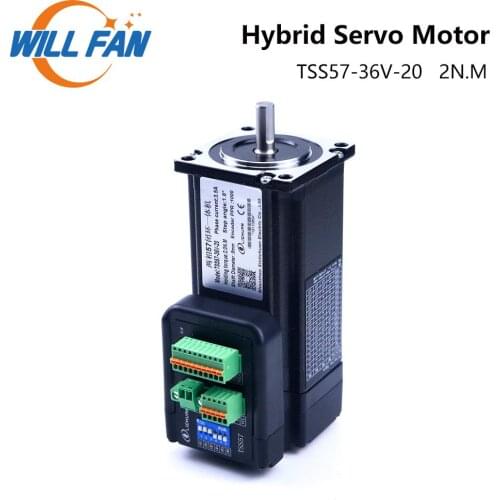 Will Fan 57 Hybrid Servo Motor TSS57-36V-20 NEMA 23 2Nm Integrated Closed Loop Stepper Motor For Diy CNC Router Machine