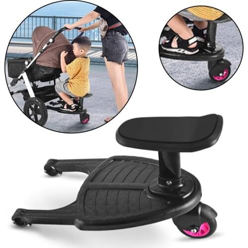 Childrens Stroller Pedal Baby Stroller Accessories Kids Glider Board Twins Auxiliary Trailer Baby Standing Plate Sitting Seat