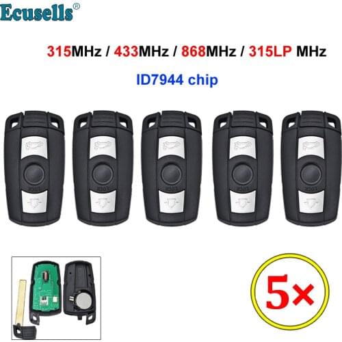 Remote Key 315LP MHZ 315MHZ/433MHZ/868MHZ 3 Button for BMW CAS3 CAS3+ 1 3 5 6 7 Series X5 E60 E70 E71 E91 E92 ID7944/ID46 Chip