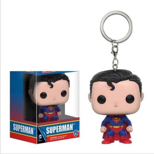 Funko Pop Pocket DC Comic Keychain Superman Action Figure Toy
