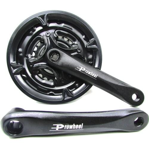 PROWHEEL 7/8/9 Speed MTB Bike Crankset 24/34/42T 170mm MTB Bicycle Crank Set Hollow Chainwheel Bicycle Sprocket Free Shipping