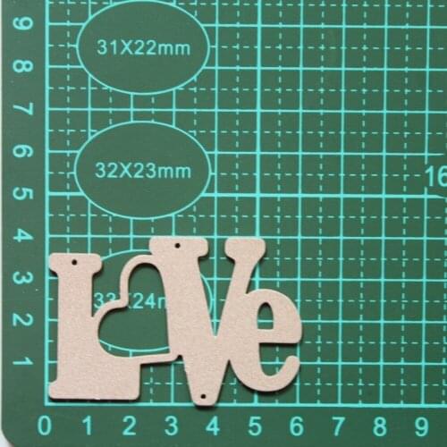 Metal Cutting Dies Cut Die Love Heart Letter Word Scrapbooking Craft Paper Knife Mould Blade Punch Stencils Dies