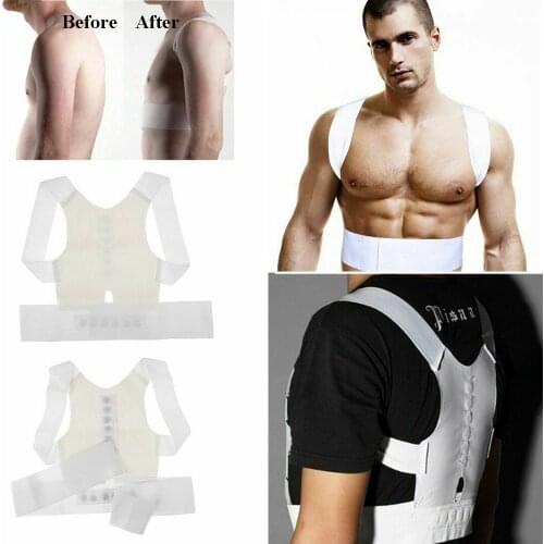 Fashion Magnetic Therapy Adjustable Men Women Posture Corrector Body Shaper Back Pain Belt Brace Shoulder Support Belt