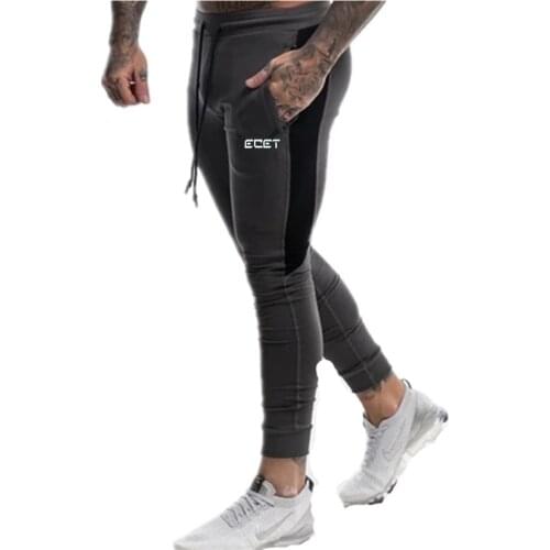Men Jogger Pants Sweatpants Side Stripe Tapered Pants Mens Workout Running Casual Trousers