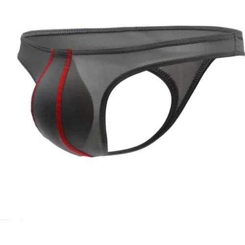 Mens Mini Bikini Briefs Thongs Sexy Gay Lingerie Males Ultra Thin Underwear Ice Silk Penis Pouch Panties Mens Cueca Underwear