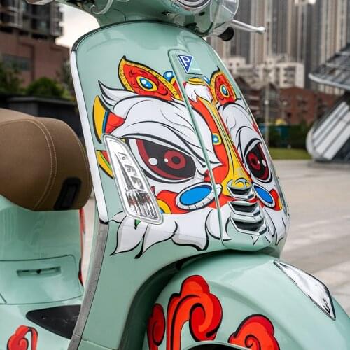 Motorcycle Engraving Decal Pull Protection Sticker Body Decoration Modification for Vespa Sprint 150