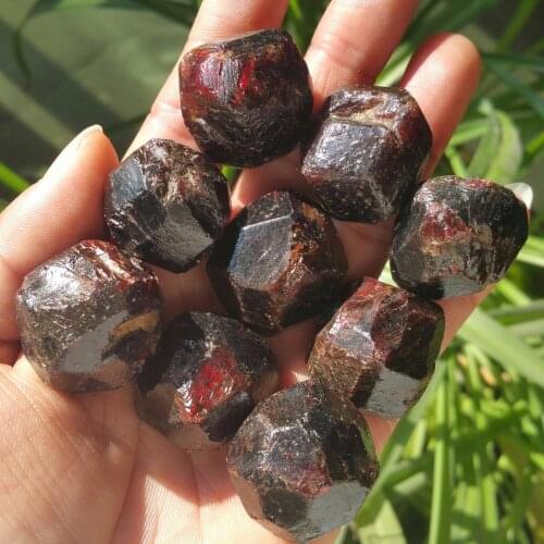 Natural rough Garnet crystal stone Raw semiprecious Tumbled stone