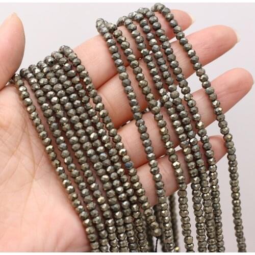 New Style Natural Stone Bead Section Pyrite Small Loose Beads For DIY Jewelry Making Necklace Bracelet Earrings Accessory