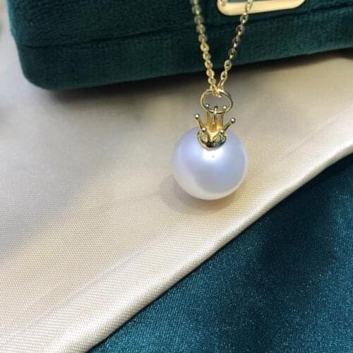 Wholesale Crown 925 Sterling Silver Pendant Base Settings Mountings Findings Parts for Pearl Crystal Jade Agate Beads Stones