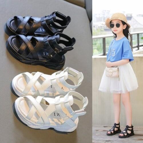 3-12 Year 2021 Children Fashion Summer Beach Sandals Sport Girl Dress Shoes For Kids Rome Gladiator Princess Elegant Sandals