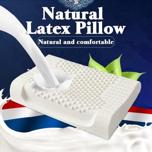 Thailand Natural Latex Pillow Soft Rebound Neck Massage Wave Pillow Breathable Orthopedic for Home Latex Pillow Bed Pillow