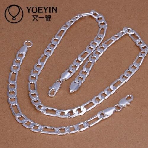 Silver plated jewelry set for women men unisex jewelry punk style wedding jewelry sets S169 Super Offer Vintage