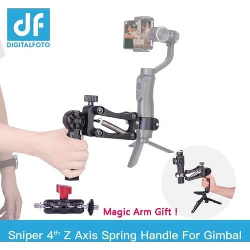 Sniper Spring Single handle Z axis for DJI OSMO POCKET/2 ZHIYUN Smooth 4 for Smartphone & Action Camera Gimbal stabilizer