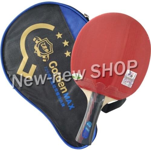 RITC 729 Friendship Gold 3 stars Y007# Pips-In Table Tennis Racket with rubbers free Case for PingPong