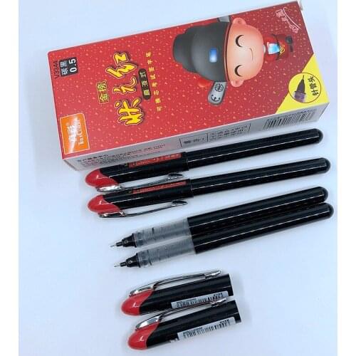 TrueColor School and Office Supplies Large Capacity Student 0.5mm Gel Pen Black Ink Color Needle Nib High Quality V3344