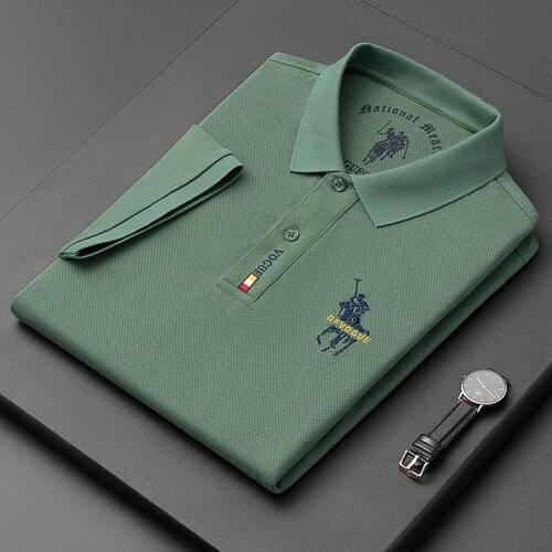 Top Grade Brand Polo Shirts For Men 2021 Summer Business Casual Embroidery Logo Tops 100% Cotton Short Sleeve Homme Men Clothing