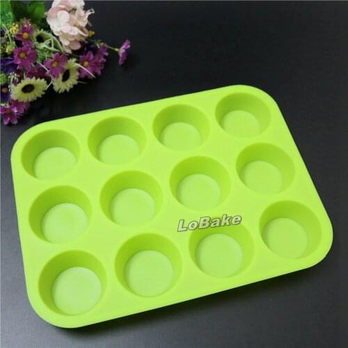 Great quality 9 cavities diameter 7cm round shape silicone cupcake muffin cake moulds biscuit pudding jelly bakery DIY tools