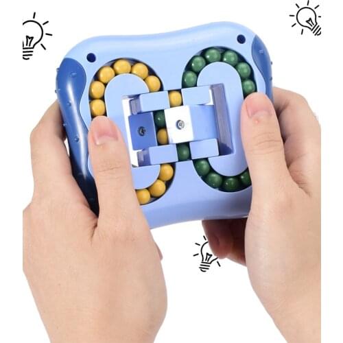 Rotating Magic Bean Intelligence Fingertip Cube Childrens Finger Gyro Creative Stress Relief Magic Disk Educational Cube Toy