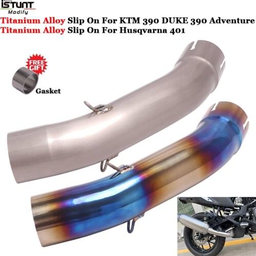 Slip On For KTM390 ADV DUKE 390 adventure 2020 2021 Motorcycle Exhaust Escpae Modify Titanium Alloy Mid Link Pipe Connect 51mm