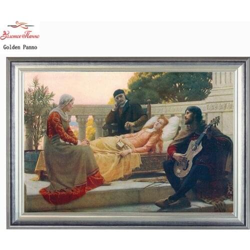 Golden Panno,Needlework,DIY DMC Cross stitch,Sets For Embroidery kits,Precise unprinted religion Patterns Counted Cross-stitch