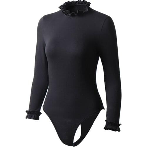 YSDNCHI Cotton Long Sleeve Women Sexy Bodysuit 2021 Spring Female Skinny Warm Clothes Slim Fashion Solid Body Suit