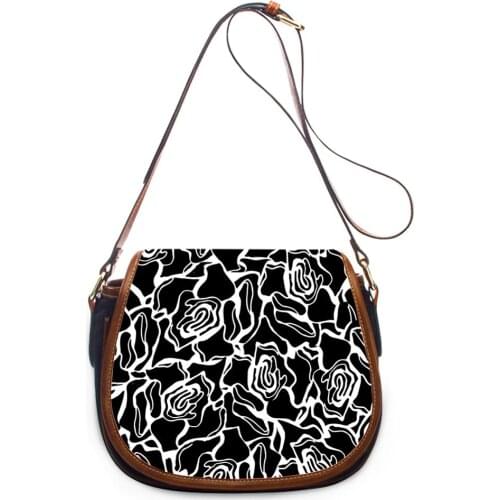 Womens Shoulder Bags Hasp Designer Casual Wild Handbag 2021 Fashion Pu Leather Women Handbags Pattern Print Messenger Bag