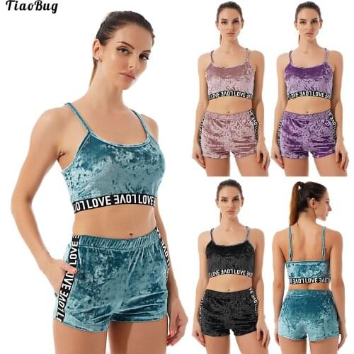TiaoBug 2Pcs Women Summer Suit Round Neck Adjustable Straps Sleeveless Cropped Vest And Shorts Set For Gym Yoga Workout Fitness
