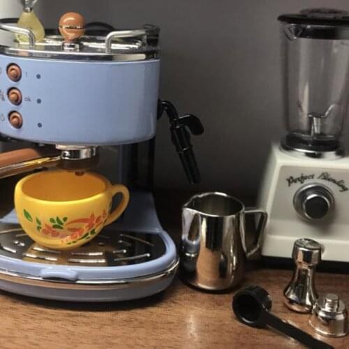 1set Metal Coffee Pot Miniature Dollhouse Kitchen Cooking Untensil Accessories Toy