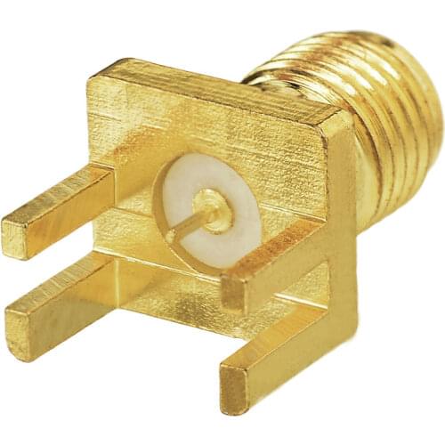 Superbat 10pcs SMA End Launch Jack PCB Mount .062'' (1.57mm) tab Terminal RF Coaxial Connector
