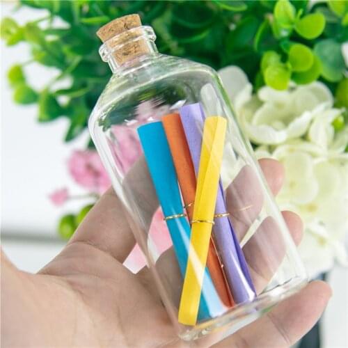 110ml Big Transparent Glass Cork Bottles Wholesale Vials Jars Empty Storage Wishing Bottles Decorative Gift Diy Jars 12pcs